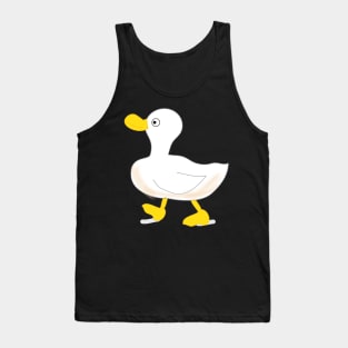 Cute duck roaming around doodle Tank Top